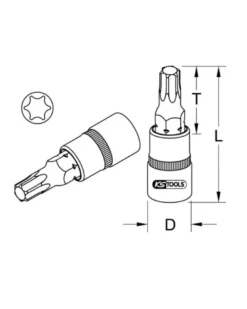 Douille tournevis torx 3/8 , L.50 MM - T25 - KS TOOLS