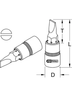 Douille tournevis ULTIMATE® Fente 1/4'', 5,5 mm (922.1488) - KS TOOLS