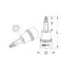 Douille tournevis, ULTIMATE® POZIDRIV®, 1/4'', L.37 mm, PZ1 (922.1477) - KS TOOLS