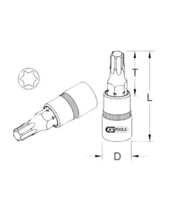 Douille tournevis, ULTIMATE TORX®, ¼”, L.37 mm, T20 (922.1481) - KS TOOLS