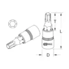 Douille tournevis, ULTIMATE TORX®, ¼”, L.37 mm, T27 (922.1483) - KS TOOLS