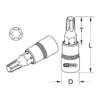 Douille tournevis, ULTIMATE TORX®, ¼”, L.37 mm, T25 (922.1482) - KS TOOLS