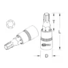 Douille tournevis, ULTIMATE TORX®, ¼”, L.37 mm, T7 (922.1476) - KS TOOLS