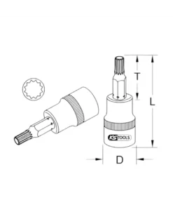 Douille tournevis, ULTIMATE® XZN®, 1/4'', L.37 mm, M4 - KS TOOLS