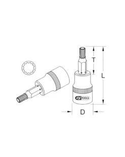 Douille tournevis, ULTIMATE® XZN®, 1/4'', L.37 mm, M7 (922.1444) - KS TOOLS