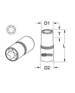 Douille ULTIMATE TORX 1/4'', E10 (922.1537) - KS TOOLS