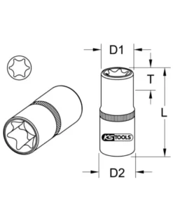 Douille ULTIMATE TORX 1/4'', E6 (922.1534) - KS TOOLS