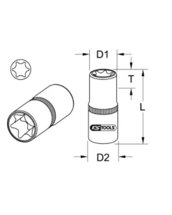 Douille ULTIMATE, TORX 1/4'', E4 (922.1532) - KS TOOLS