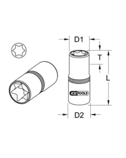Douille ULTIMATE TORX 1/4'', E11 (922.1538) - KS TOOLS