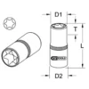 Douille ULTIMATE TORX 1/4'', E5 (922.1533) - KS TOOLS