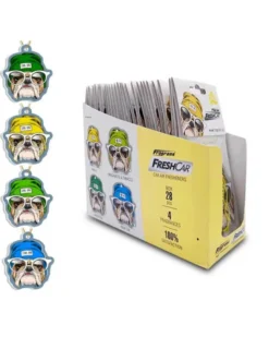 Désodorisants voiture, chien, 4 parfums, 28 pièces - Freshcar