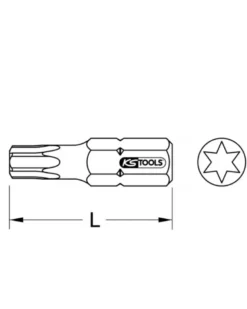 Embout de vissage TORX®, L.30 mm, 5/16'', T55 - KS TOOLS