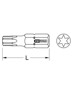 Embout de vissage TORX®, L.30 mm, 5/16'',T40 - KS TOOLS