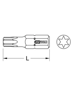 Embout de vissage 1/4'' TORX® T27, (coffret 918.3050) - KSTOOLS