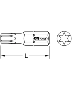 Embout de vissage TORX, T25, L.30mm - Kstools