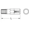 Embout de vissage XZN®, L.30 mm, 5/16'', M8 - KS TOOLS