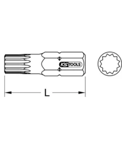 Embout de vissage XZN®, L.30 mm, 5/16'', M8 - KS TOOLS
