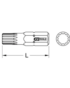 Embout de vissage XZN®, L.30 mm, 5/16'', M4 - KS TOOLS
