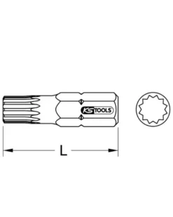 Embout de vissage XZN®, L.30 mm, 5/16'', M10 - KS TOOLS