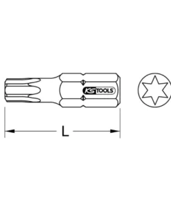 Embouts de vissage, T30, ¼”, L.25mm, 5pcs - Kstools