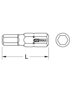 Embout tournevis à frapper 6 pans, 5/16'' - 14 mm (911.5131) - KS TOOLS