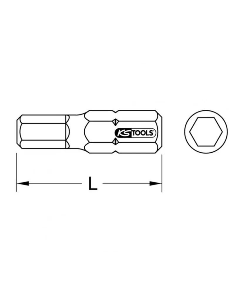 Embout tournevis à frapper 6 pans, 5/16”, 9 mm (911.5129) - KS TOOLS
