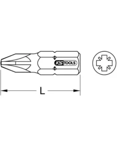 Embout tournevis à frapper, POZIDRIV®, PZ2 - KS TOOLS