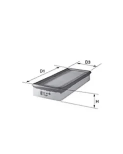 Filtre à air MECAFILTER ELP9376 adaptable VAG