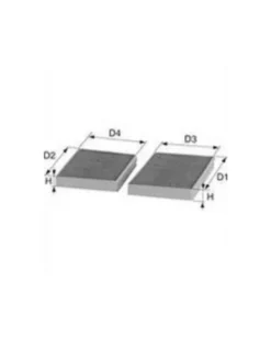 Filtre à habitacle MECAFILTER JLR7217 adaptable PSA