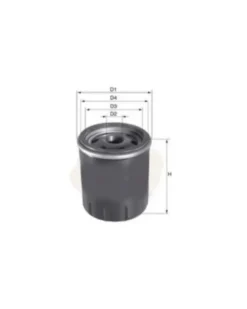 Filtre à huile MECAFILTER ELH4391 adaptable PSA RENAULT FORD