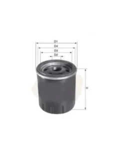 Filtre à huile MECAFILTER ELH4437 adaptable RENAULT MERCEDES