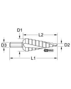 Foret étagé, HSS, ø7 - 40,5mm (330.2319) - KS Tools