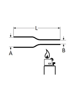 Gaine thermorétractable, ø3.2 x 100 mm (1.6 x 100 après rétreint), 10 pcs - Restagraf