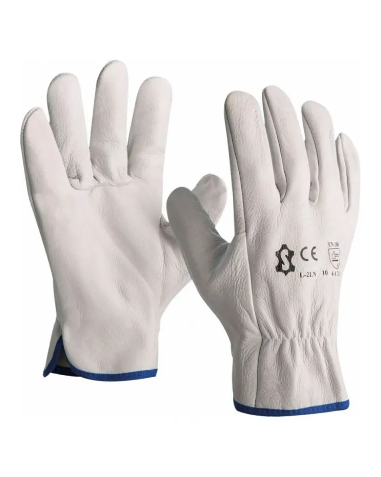 Gants de travail en cuir, fleur de bovin, taille 9 – Sodise