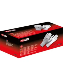 Gants microfibre, blanc, T10, 12 paires - Kstools