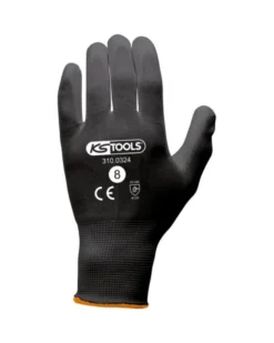 Gants microfibre, noir, T8, 12 paires - Kstools