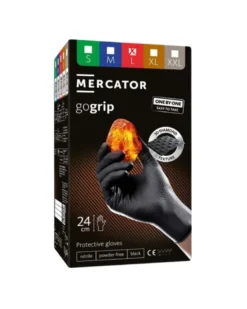 Gants nitrile, noir, taille L, x100 - Mercator