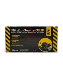 Gants nitrile noir, taille S, x50 - Rubberex
