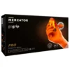 Gants nitrile non poudrés, taille XL , boîte de 50, orange - MERCATOR