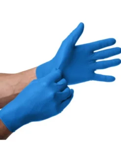Gants nitrile non poudrés, taille XL, boîte de 50, bleu - MERCATOR