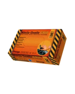 Gants nitrile, orange, taille M, x50 - Rubberex