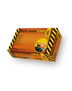 Gants nitrile, orange, taille S, x50 - Rubberex