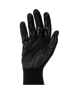 Gants polyester, taille L, noir, 12 paires - Mercator