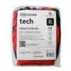 Gants polyester, taille XL, rouge et noir, 12 paires - Mercator