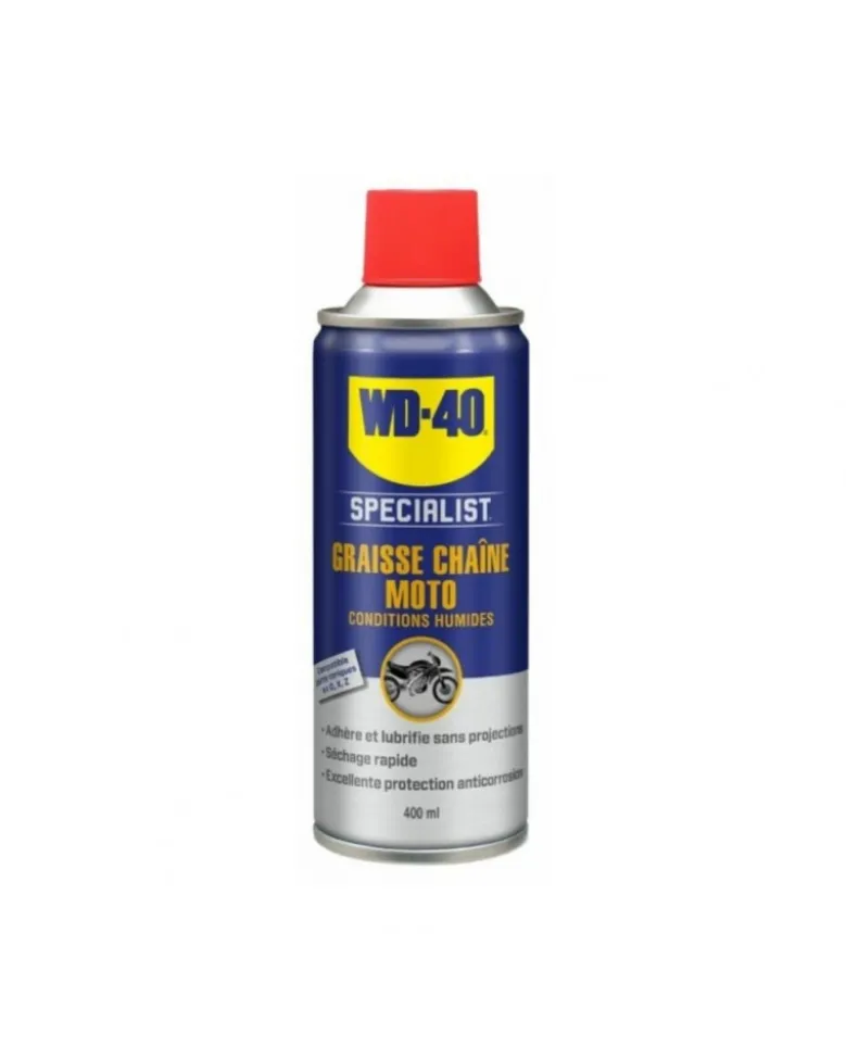 Graisse chaîne moto WD40 - Conditions humides 400ml