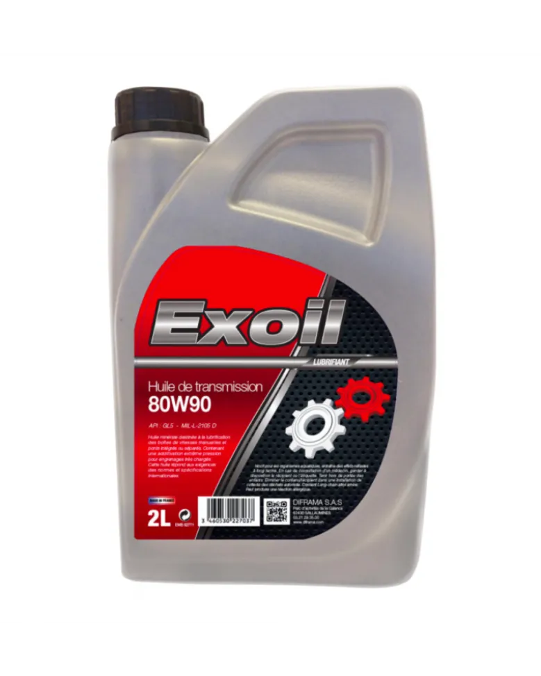 Huile de transmission 80W90, 2L - Exoil