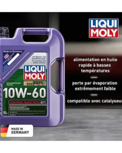 Huile moteur 10W60, antifriction, synthoil race tech GT1, 5L - Liqui Moly