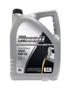 Huile moteur 5w30, FAP C2 PSA, 5L - Exoil