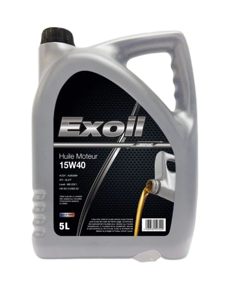 Huile moteur 15w40, multigrade, 5L - Exoil