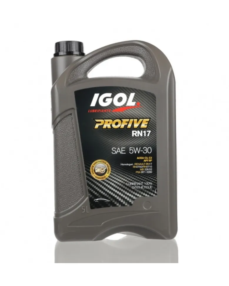 Huile moteur 5w30, RN17, 5L - IGOL